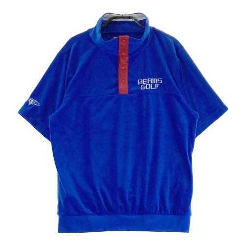 サイズ：M BEAMS GOLF ビームスゴルフ  半袖ポロシャツ  ブルー系 [240101425201] ゴルフウェア メンズ ストスト BEAMS GOLF ビームスゴルフ 半袖 ポロシャツ ブルー系 サイズ：M