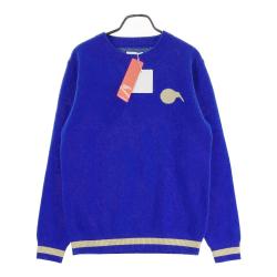 サイズ：L PALMS&CO KIWI&CO  カシミヤ混 ニット セーター  ブルー系 [240101469996] ゴルフウェア メンズ ストスト PALMS&CO KIWI&CO カシミヤ混 ニット セーター ブルー系 サイズ