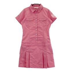 サイズ：M MUNSING WEAR マンシングウェア  タートルネック 長袖ニットセーター ボーダー柄 ピンク系 [240101448690] ゴルフウェア レディース ストスト Munsingwear ジャカードハイネックセーター -デサントストア