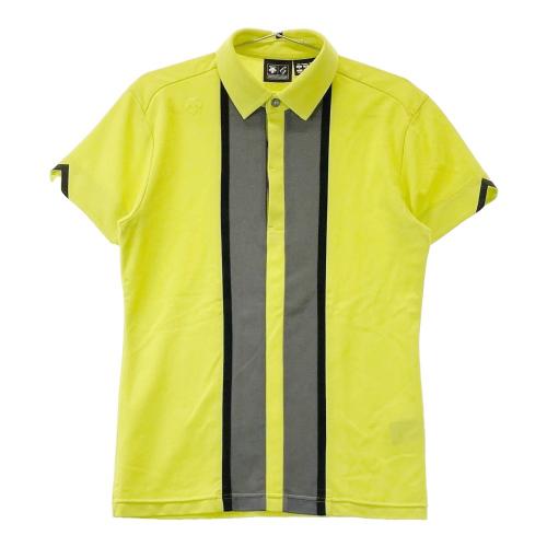 DESCENTE GOLF デサントゴルフ 半袖ポロシャツ 総柄 イエロー系
