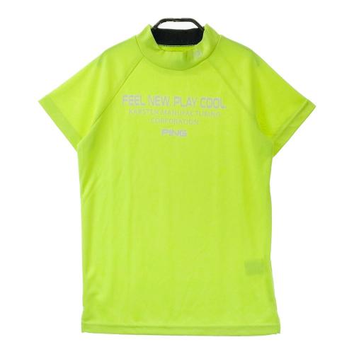 サイズ：S PING ピン 2022年 ハイネック 半袖Tシャツ バック星プリント ネイビー系 [240101484298] ゴルフウェア レディース ストスト PING ピン 2022年 ハイネック 半袖Tシャツ バック星プリント