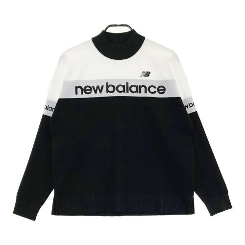 サイズ：2 NEW BALANCE GOLF ニューバランス 2024年モデル ニットセーター ロゴ 総柄 ブラック系 [240101490664] ゴルフウェア レディース ストスト サイズ：2 NEW BALANCE GOLF ニューバランス 2024年モデル
