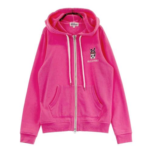 サイズ：0 JACK BUNNY ジャックバニー ×ドラえもん スウェット ジップパーカー  オレンジ系 [240101409039] ゴルフウェア レディース ストスト JACK BUNNY ジャックバニー ×ドラえもん スウェット ジップ