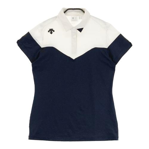 DESCENTE GOLF デサントゴルフ 半袖ポロシャツ ネイビー系