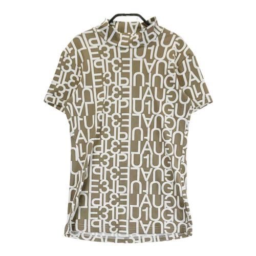 【未使用】1PIU1UGUALE3　GOLFロゴモックネック半袖シャツ4 1PIU1UGUALE3 GOLF GST048 半袖モックネックTシャツ カーキ系