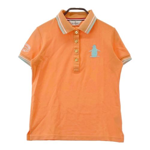 MUNSING WEAR マンシングウェア 半袖ポロシャツ 総柄 レッド系 サイズ