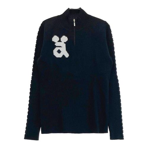 ARCHIVIO アルチビオ ハーフジップ 長袖ポロシャツ ブラック系