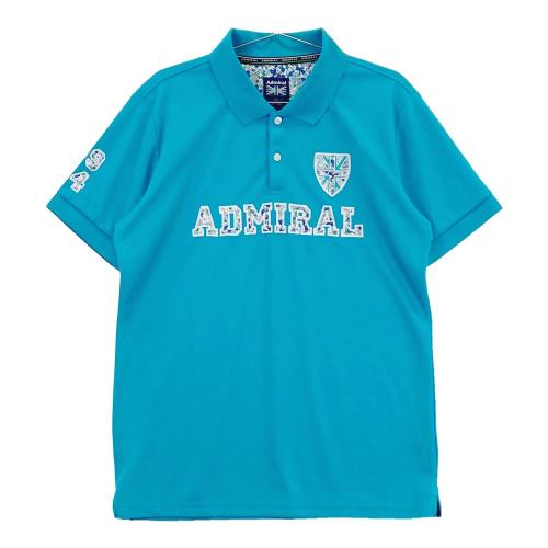 サイズ：LL ADMIRAL アドミラル  半袖ポロシャツ ジャカード 花柄 グリーン系 [240101439749] ゴルフウェア メンズ ストスト ADMIRAL アドミラル 半袖ポロシャツ ジャカード 花柄 グリーン系