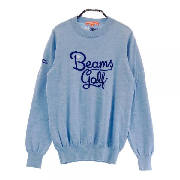 サイズ：M BEAMS GOLF ビームスゴルフ  ウール ニットセーター  ブルー系 [240101473711] ゴルフウェア レディース ストスト BEAMS GOLF ビームスゴルフ ウール ニットセーター ブルー系