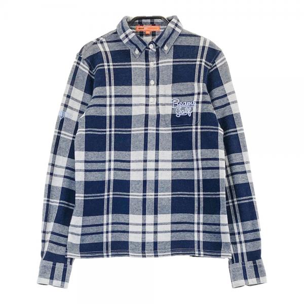 BEAMS GOLF ネイビー長袖シャツ XLサイズ BEAMS GOLF ビームスゴルフ 長袖ポロシャツ ボタンダウン
