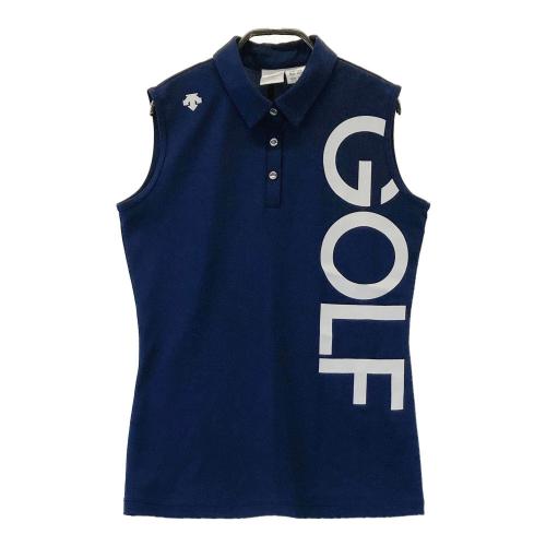 DESCENTE GOLF デサントゴルフ 半袖ポロシャツ ネイビー系