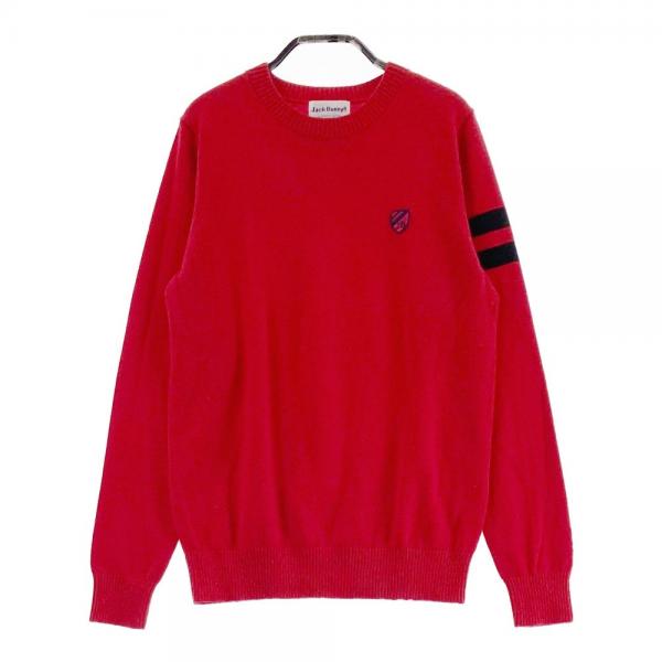 サイズ：1 JACK BUNNY ジャックバニー  ニットセーター  レッド系 [240101447784] ゴルフウェア レディース ストスト JACK BUNNY ジャックバニー ニットセーター レッド系 サイズ：1