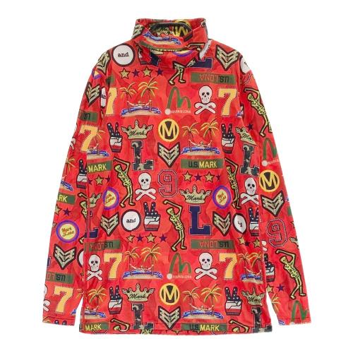 サイズ：44 MARK&amp;LONA マークアンドロナ  タートルネック 長袖Tシャツ スカル  ホワイト系 [240101435223] ゴルフウェア メンズ ストスト MARK&LONA マークアンドロナ タートルネック 長袖Tシャツ スカル