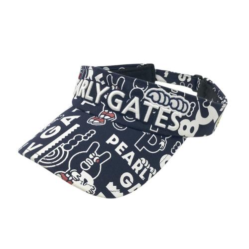 PEARLY GATES パーリーゲイツ サンバイザー ドット ストライプ柄