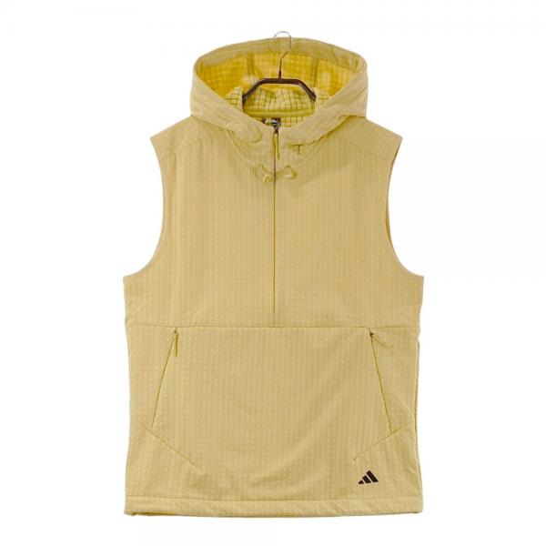 サイズ：M ADIDAS GOLF アディダスゴルフ IW2818 2024年 ハーフジップ ベスト  ベージュ系 [240101474674] ゴルフウェア メンズ ストスト ADIDAS GOLF アディダスゴルフ IW2818 2024年 ハーフジップ