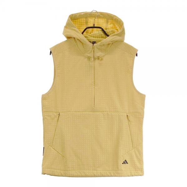サイズ：L ADIDAS GOLF アディダスゴルフ IW2818 2024年 ハーフジップ ベスト  ベージュ系 [240101474675] ゴルフウェア メンズ ストスト ADIDAS GOLF アディダスゴルフ IW2818 2024年 ハーフジップ