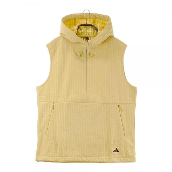 サイズ：M ADIDAS GOLF アディダスゴルフ IW2818 2024年 ハーフジップ ベスト  ベージュ系 [240101474678] ゴルフウェア メンズ ストスト ADIDAS GOLF アディダスゴルフ IW2818 2024年 ハーフジップ