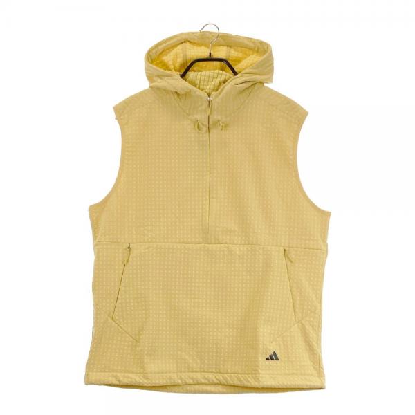 サイズ：2XL ADIDAS GOLF アディダスゴルフ IW2818 2024年 ハーフジップ ベスト  ベージュ系 [240101474680] ゴルフウェア メンズ ストスト ADIDAS GOLF アディダスゴルフ IW2818 2024年 ハーフジップ