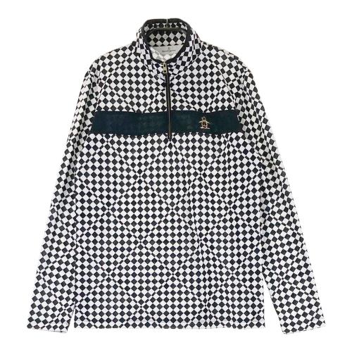 Munsing wear 刺繍　長袖　ハーフジップ　シャツ　ロンT MUNSING WEAR マンシングウェア ハーフジップ 長袖Tシャツ 刺繍
