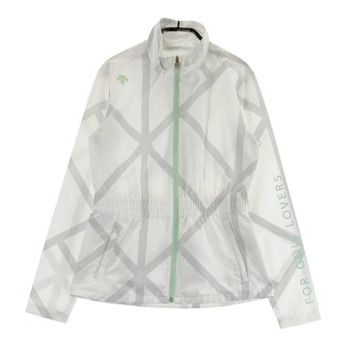 DESCENTE GOLF デサントゴルフ 長袖ジャケット 総柄 ホワイト系 サイズ
