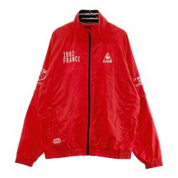 サイズ：LL LE COQ GOLF ルコックゴルフ  2WAY ジップジャケット  レッド系 [240101475142] ゴルフウェア メンズ ストスト LE COQ GOLF ルコックゴルフ 2WAY ジップジャケット レッド系