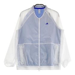 サイズ：M ADIDAS GOLF アディダスゴルフ HS9984 薄手 ナイロン ジップジャケット  ホワイト系 [240101475153] ゴルフウェア レディース ストスト ADIDAS GOLF アディダスゴルフ HS9984 薄手 ナイロン ジップ