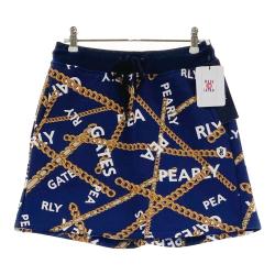 サイズ：0 PEARLY GATES パーリーゲイツ 055-2234036 スウェットスカート ロゴ チェーン総柄 ネイビー系 [240101475279] ゴルフウェア レディース ストスト PEARLY GATES パーリーゲイツ 055-2234036 スウェットスカート