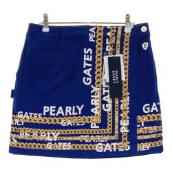 サイズ：1 PEARLY GATES パーリーゲイツ 055-2234010 スウェットスカート ロゴ チェーン総柄 ネイビー系 [240101475280] ゴルフウェア レディース ストスト PEARLY GATES パーリーゲイツ 055-2234010 スウェットスカート