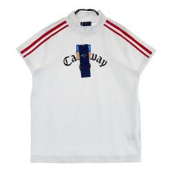 サイズ：S CALLAWAY キャロウェイ 2025年 モックネック 半袖 Tシャツ  ホワイト系 [240101475528] ゴルフウェア レディース ストスト CALLAWAY キャロウェイ 2025年 モックネック 半袖 Tシャツ