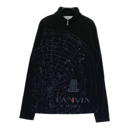 サイズ：38 LANVIN SPORT ランバン スポール  半袖ハーフジップTシャツ  ホワイト系 [240101422545] ゴルフウェア レディース ストスト LANVIN SPORT ランバン スポール 半袖ハーフジップTシャツ