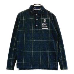 定番人気【MEN】ハニカムカノコ 長袖ポロシャツ