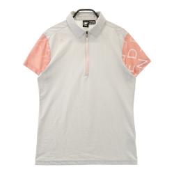 サイズ：XO DESCENTE GOLF デサントゴルフ  シアサッカー ハーフジップ 半袖Tシャツ ストライプ柄 グレー系 [240101476534] ゴルフウェア メンズ ストスト DESCENTE GOLF デサントゴルフ シアサッカー ハーフジップ 半袖T
