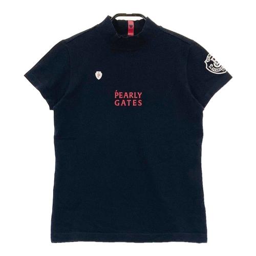 PEARLY GATES パーリーゲイツ モックネック 半袖Tシャツ プリント