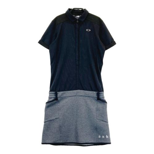 サイズ：M DEVEREUX GOLF デヴァローゴルフ  半袖ポロ ワンピース スカルワッペン  ブラック系 [240101415901] ゴルフウェア レディース ストスト DEVEREUX GOLF デヴァローゴルフ 半袖ポロ ワンピース スカル