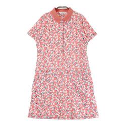 サイズ：M MUNSING WEAR マンシングウェア  ウール混 半袖ニット セーター  レッド系 [240101451167] ゴルフウェア レディース ストスト サイズ：M MUNSING WEAR マンシングウェア ウール混 半袖ニット