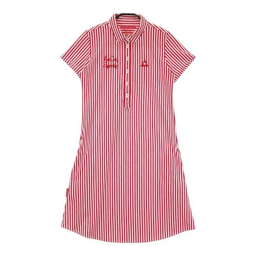 サイズ：L MUNSING WEAR マンシングウェア  半袖ワンピース 総柄 ピンク系 [240101477468] ゴルフウェア レディース ストスト MUNSING WEAR マンシングウェア 半袖ワンピース 総柄 ピンク系 L