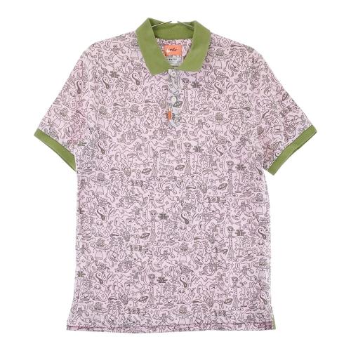 NIKE GOLF ナイキゴルフ 半袖ポロシャツ ボーダー柄 グリーン系