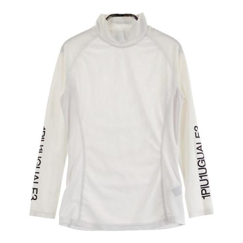 1PIU1UGUALE3 GOLF GST048 半袖モックネックTシャツ カーキ系