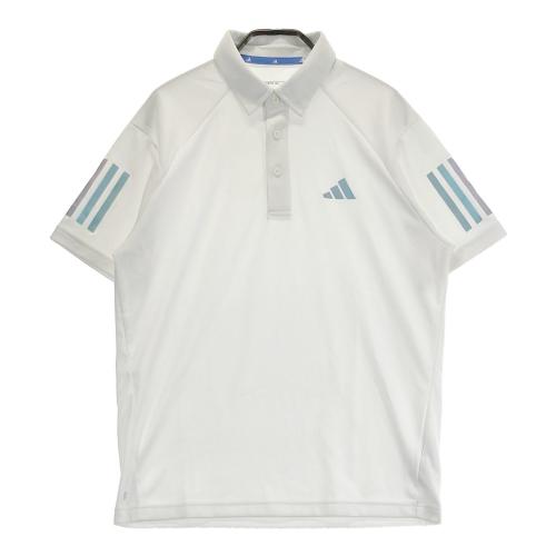 サイズ：M ADIDAS GOLF アディダスゴルフ 2023年 AEROREADY 半袖ポロシャツ ボタンダウン  レッド系 [240101434099] ゴルフウェア メンズ ストスト ADIDAS GOLF アディダスゴルフ 2023年モデル 半袖ポロシャツ