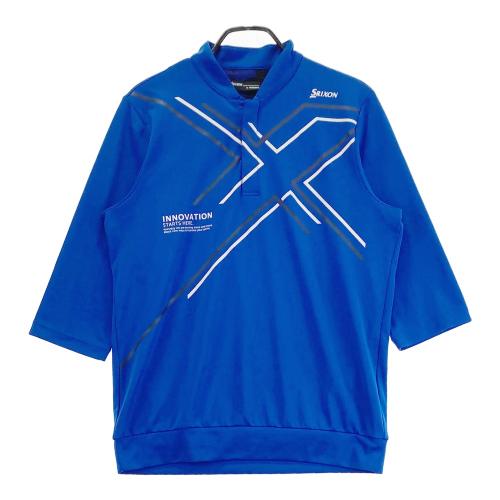 サイズ：M SRIXON スリクソン by DESCENTE ハーフジップ 半袖Tシャツ  イエロー系 [240101417915] ゴルフウェア メンズ ストスト SRIXON スリクソン by DESCENTE ハーフジップ 半袖Tシャツ