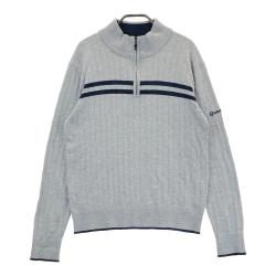 サイズ：L TAYLOR MADE テーラーメイド  ウール混 ニットセーター  ベージュ系 [240101427159] ゴルフウェア メンズ ストスト TAYLOR MADE テーラーメイド ウール混 ニットセーター ベージュ