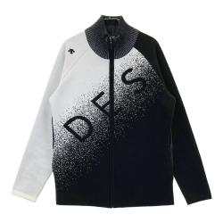 DESCENTE GOLF デサントゴルフ 中綿切替 ニットジャケット 総柄