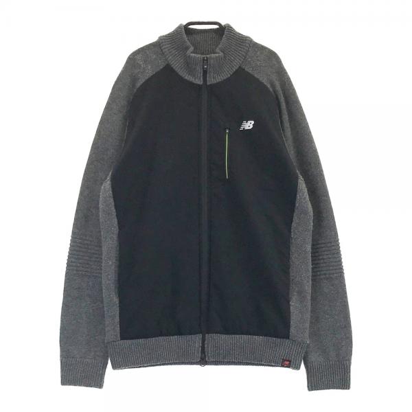 サイズ：5 NEW BALANCE GOLF ニューバランス  ニット切替 ジップジャケット  グレー系 [240101478487] ゴルフウェア メンズ ストスト NEW BALANCE GOLF ニューバランス ニット切替 ジップジャケット