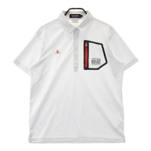 サイズ：LL LE COQ GOLF ルコックゴルフ 2024年モデル 半袖ポロシャツ  ホワイト系 [240101457550] ゴルフウェア メンズ ストスト LE COQ GOLF ルコックゴルフ 2024年モデル 半袖ポロシャツ