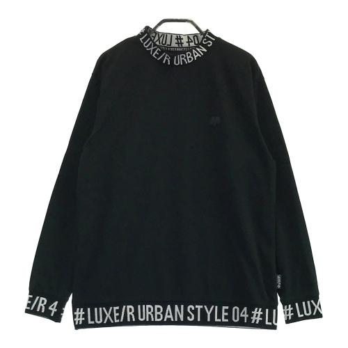 サイズ：XL BANDEL バンデル  長袖モックネックTシャツ  ブラック系 [240101438106] ゴルフウェア メンズ ストスト BANDEL バンデル 長袖モックネックTシャツ ブラック系 サイズ