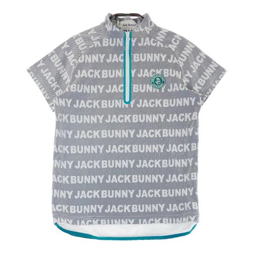 JACK BUNNY ジャックバニー 半袖ポロシャツ プリント ネイビー系