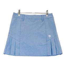 サイズ：L DESCENTE GOLF デサントゴルフ  インナー付き サイドプリーツ スカート  ブルー系 [240101478765] ゴルフウェア レディース ストスト DESCENTE GOLF デサントゴルフ インナー付き サイドプリーツ