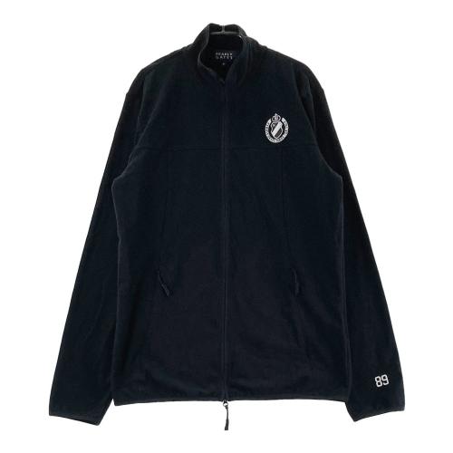 サイズ：L ADIDAS GOLF アディダスゴルフ  裏起毛 ジップジャケット  ブラック系 [240101428185] ゴルフウェア メンズ ストスト ADIDAS GOLF アディダスゴルフ 裏起毛 ジップジャケット