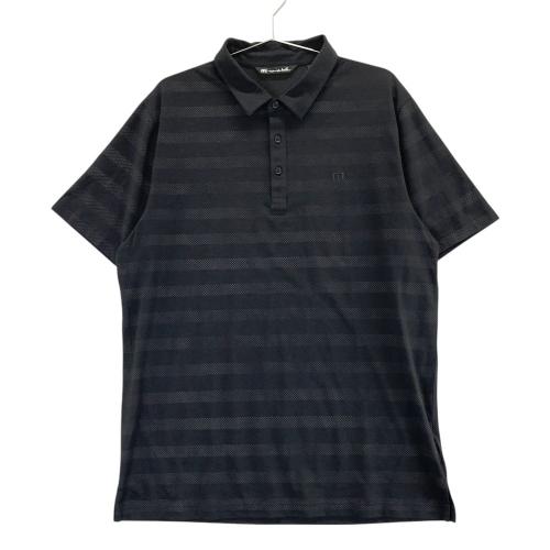 サイズ：M TRAVIS MATHEW トラビスマシュー  パイル地 半袖ポロシャツ ボーダー柄 ホワイト系 [240101425624] ゴルフウェア メンズ ストスト TRAVIS MATHEW トラビスマシュー パイル地 半袖ポロシャツ