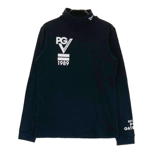 サイズ：5 PEARLY GATES パーリーゲイツ 053-7266803 ハイネック 長袖Tシャツ ボーダー柄 ブラック系 [240101444446] ゴルフウェア メンズ ストスト サイズ：5 PEARLY GATES パーリーゲイツ 053-7266803 ハイネック
